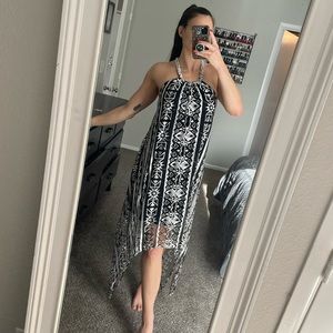 Brontë Black & White Lace Dress